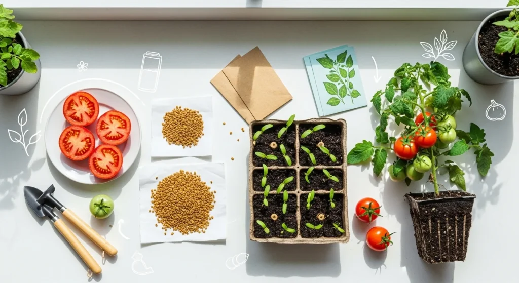 planting tomato seeds from tomatoes