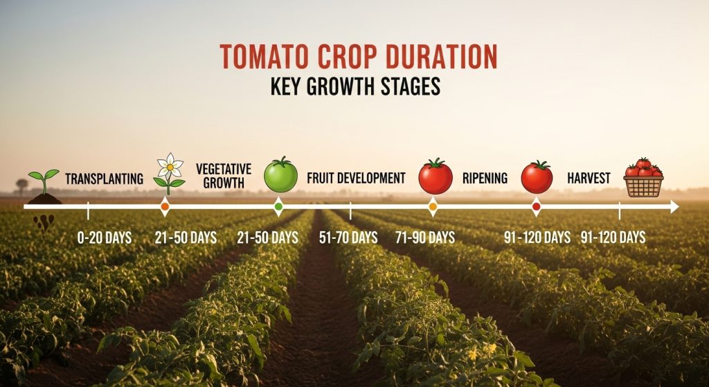 Tomato Crop Duration in India