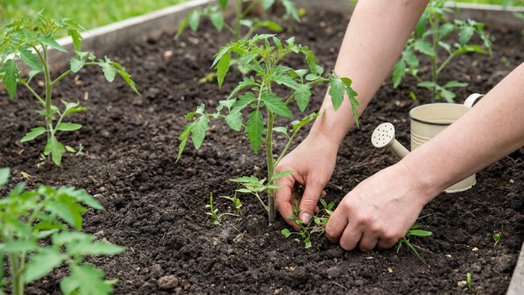 Procedure to properly mulch tomato plants for maximum benefits