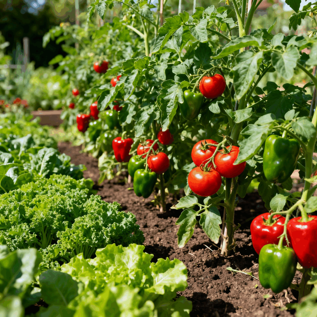 Thriving Vegetable Garden
